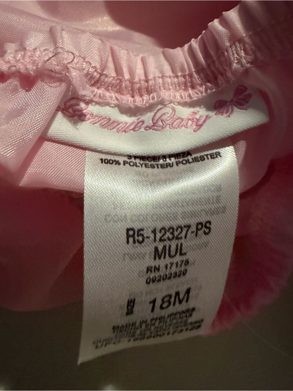 NWT Bonnie Baby 3-Piece Pastel Plaid Dress Set with Headband - 18M - Picture 9 of 11